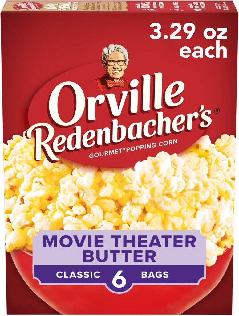 Orville Redenbacher’s Popcorn, Movie Theater Butter Flavor, 3 oz., 6-ct