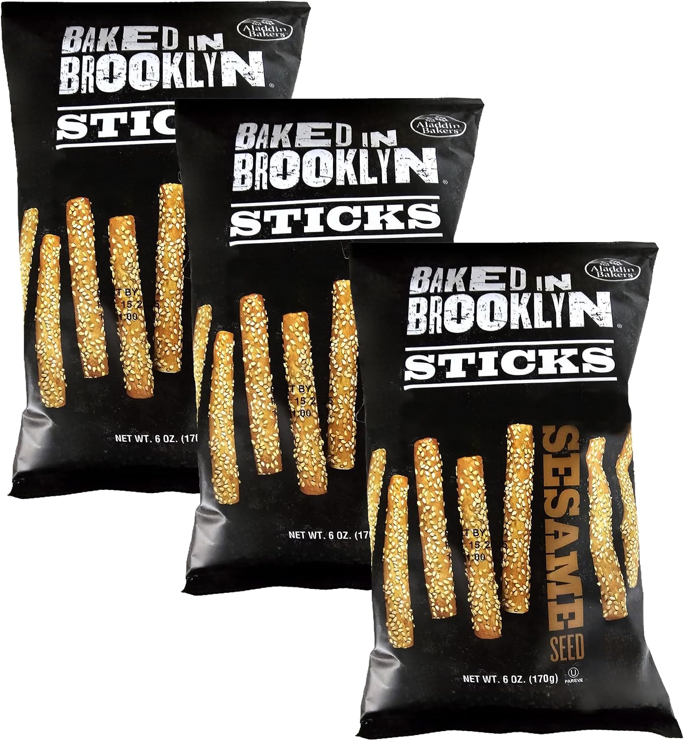Baked in Brooklyn Sticks Certified Kosher – Sesame – Pack of 3-6 ounce