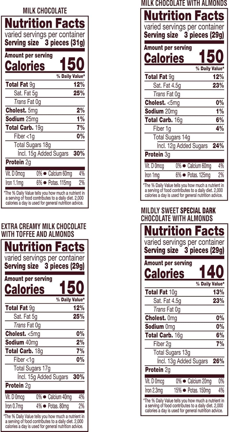 HERSHEY’S NUGGETS Assorted Chocolate Candy Variety Pack, 26 oz
